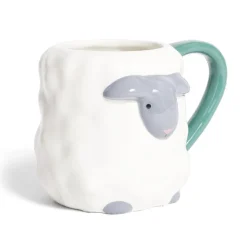 Mug mouton dolomite blanc et gris Ø10xH10cm