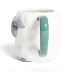 Mug mouton dolomite blanc et gris Ø10xH10cm