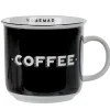 Mug noir inscription coffee blanc collection Bakery
