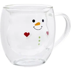 Mug Noël verre double paroi 30cl - 2 modèles
