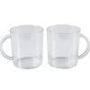 Mug plastique transparent x2
