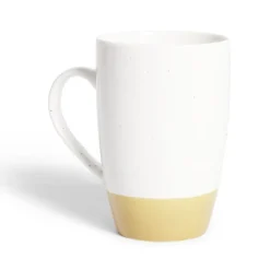 Mug porcelaine blanc et beige 500ml