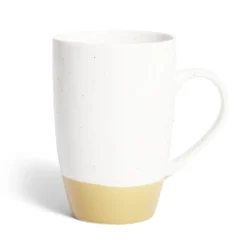 Mug porcelaine blanc et beige 500ml