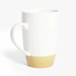 Mug porcelaine blanc et beige 500ml