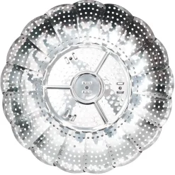 Panier vapeur réglable métal gris Ø28,5xH9,5cm