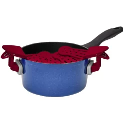 Passoire pliable et adaptable rouge