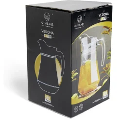 Pichet avec anse et bec verseur 1L verre transparent