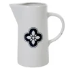 Pichet blanc avec motif fleur gris Dolce Vita