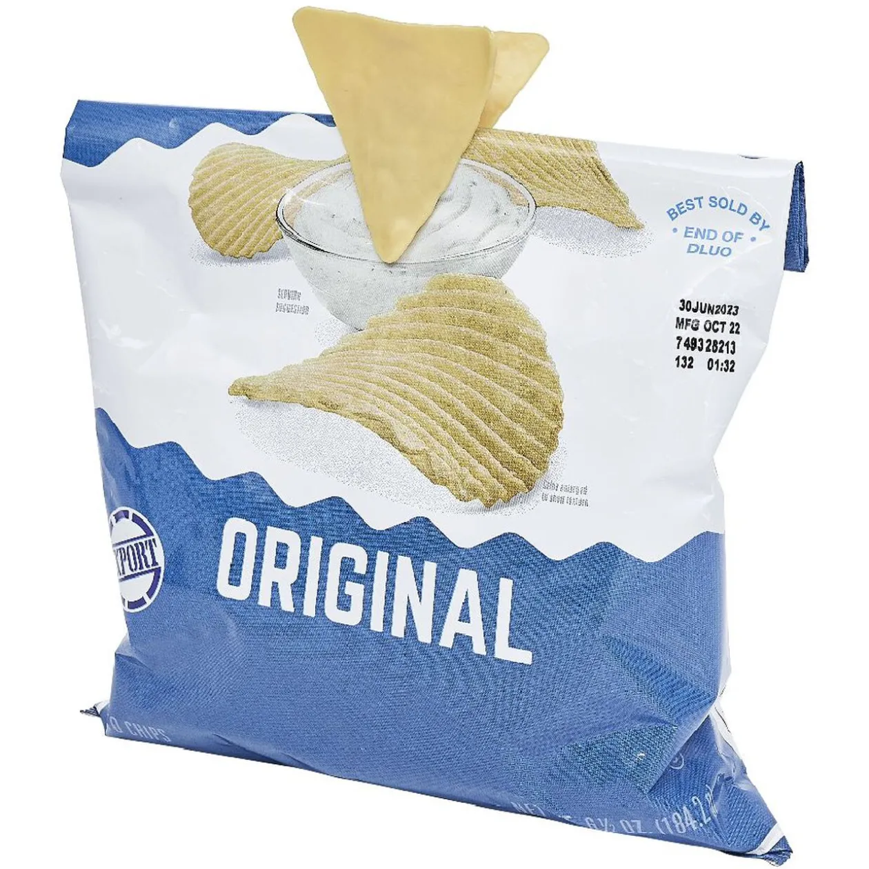 Pince à sachet chips jaune x2