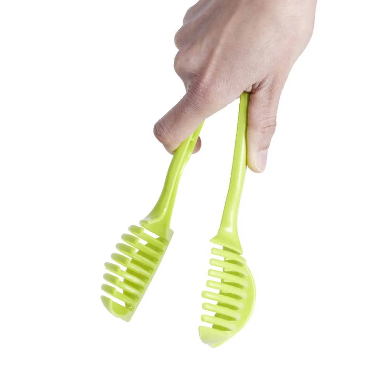 Pince découpe légumes plastique vert L18,5cm