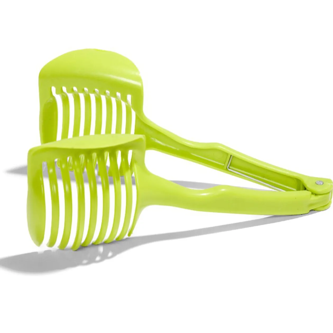 Pince découpe légumes plastique vert L18,5cm