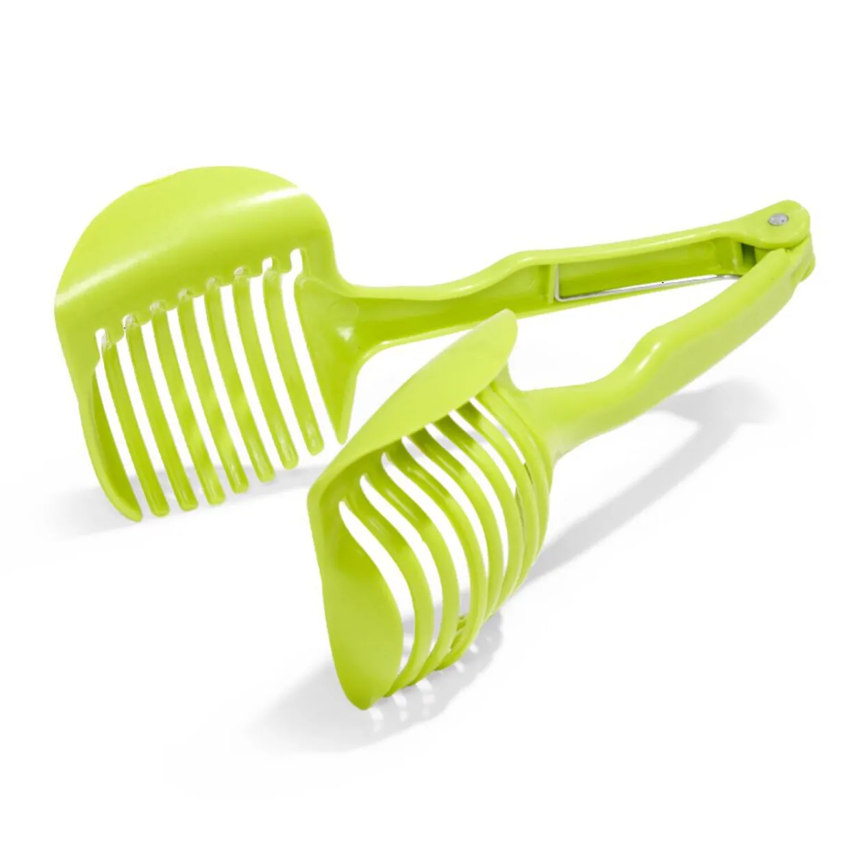 Pince découpe légumes plastique vert L18,5cm