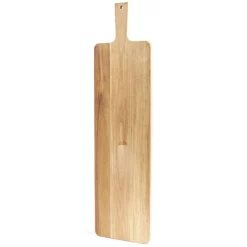 Planche de service XL en bois d'acacia avec pied 20x75cm