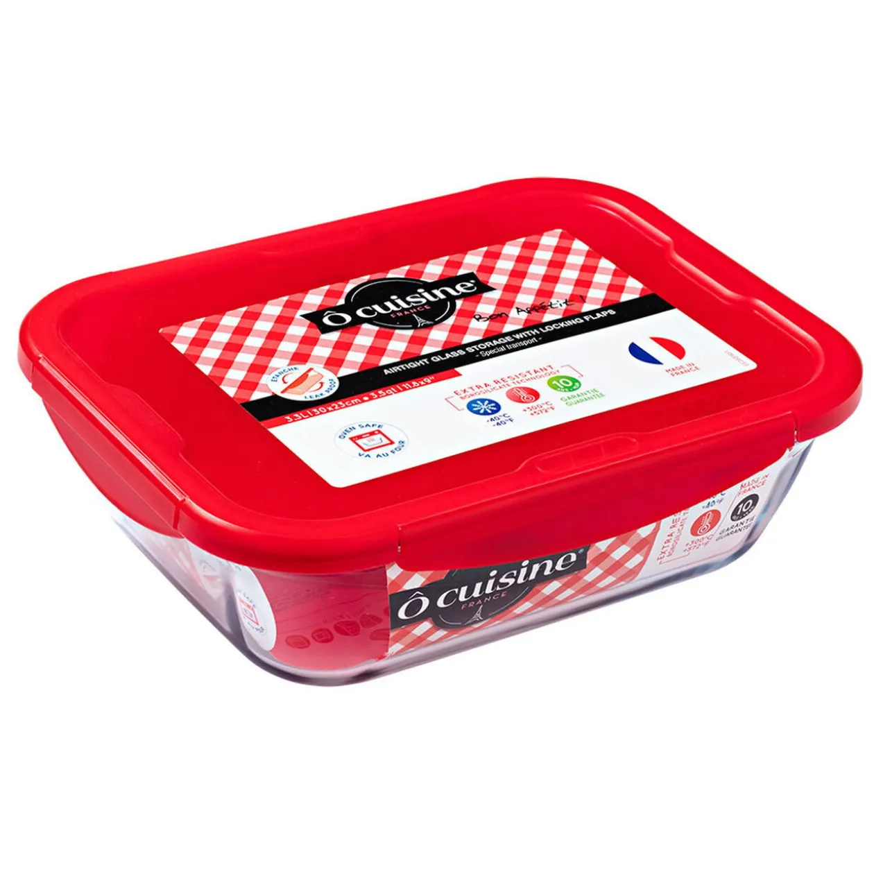 Plat à four avec couvercle hermétique Ô Cuisine 30x23 cm