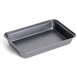 Plat à four en métal noir 30x20xH4,8cm