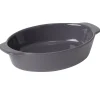 Plat à four ovale gris