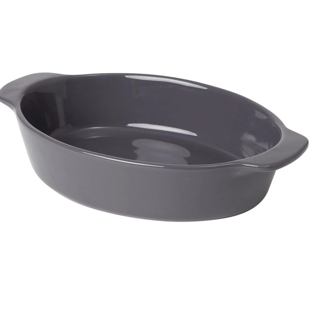 Plat à four ovale gris
