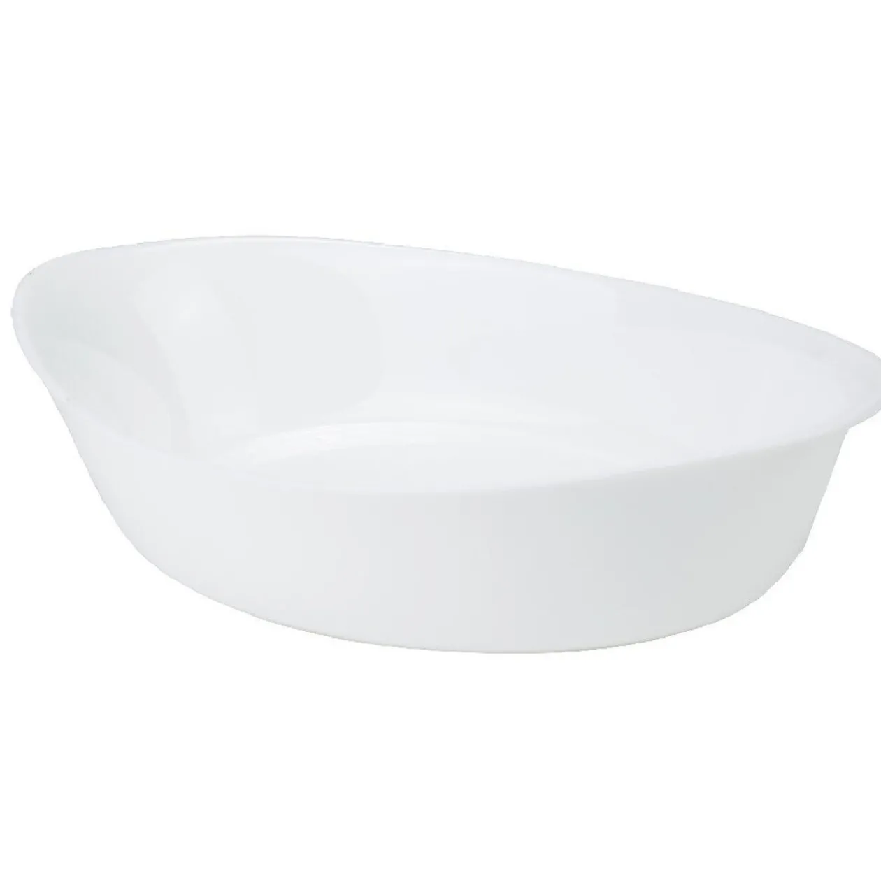 Plat à four ovale Luminarc verre blanc 25 cm