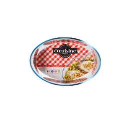 Plat à four ovale verre transparent