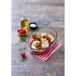 Plat à four ovale verre transparent