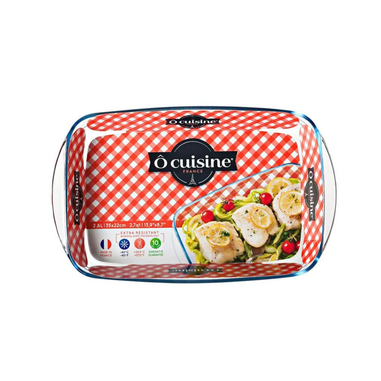 Plat à four rectangle verre