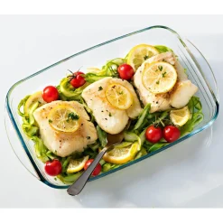 Plat à four rectangulaire en verre