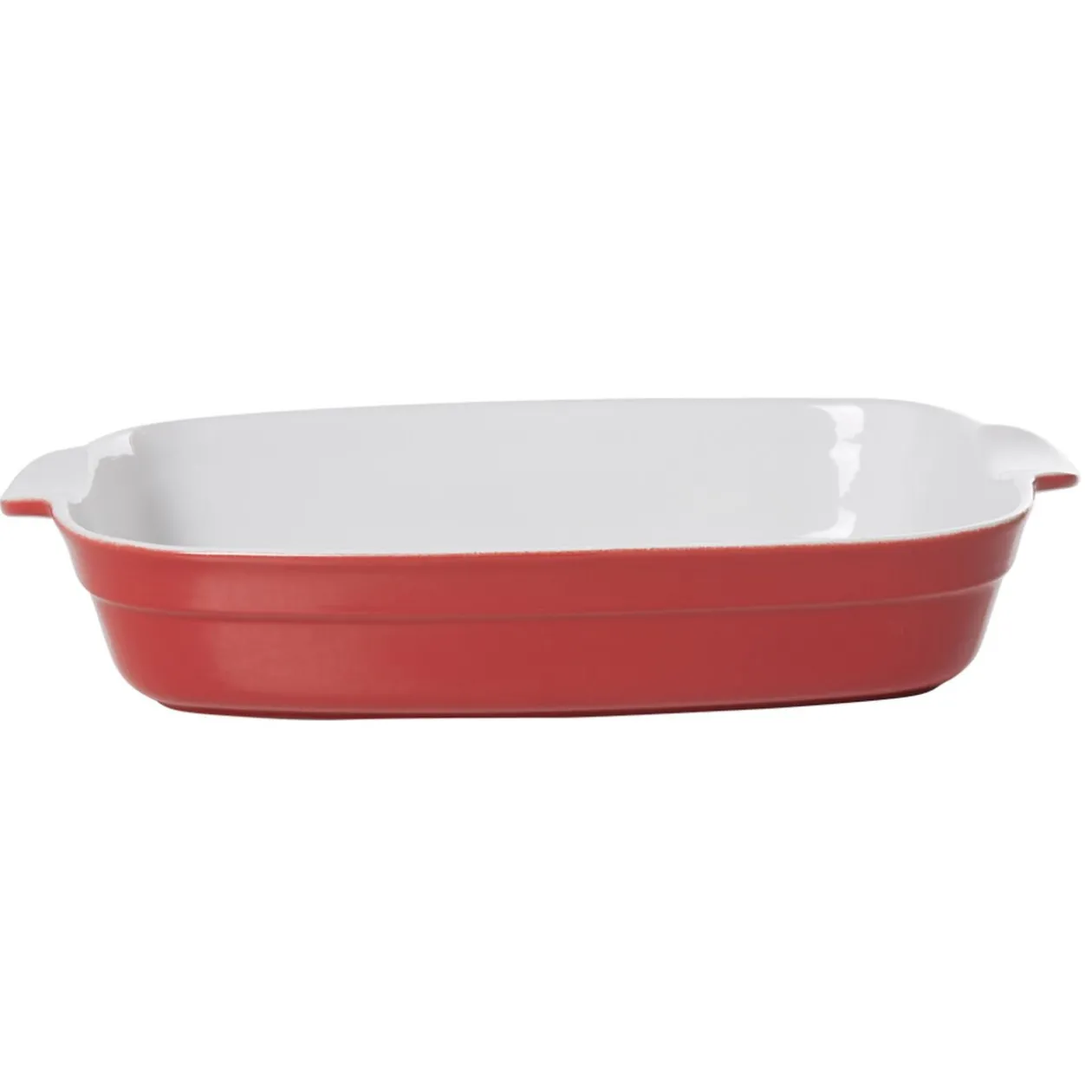 Plat à four rectangulaire rouge blanc grand format