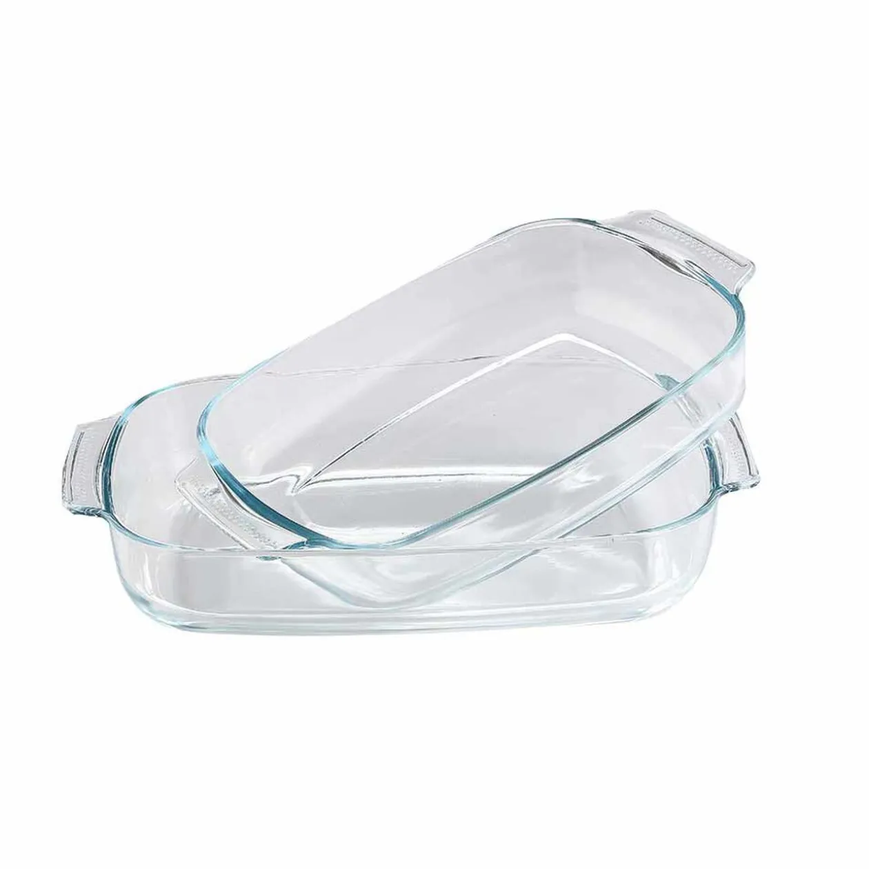 Plat à four rectangulaire en verre x 2