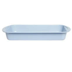 Plat à four rectangulaire en métal bleu
