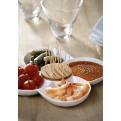 Plat apéritif en forme de fleur