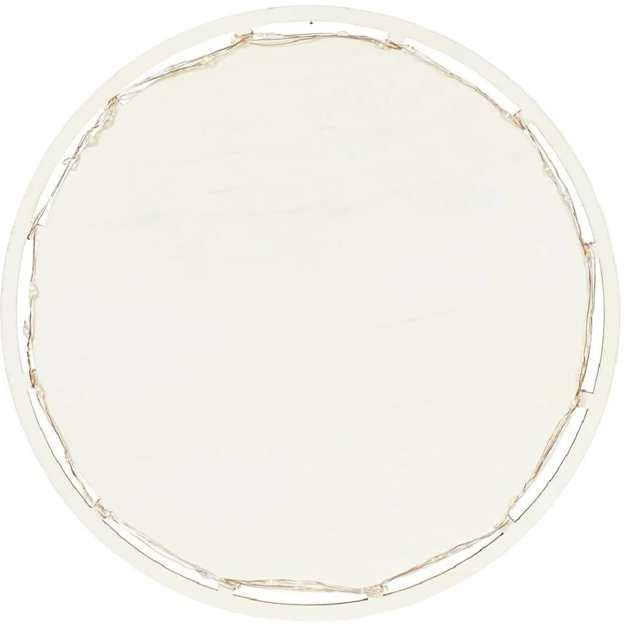 Plat de présentation à LED Ø26,5cm bois beige