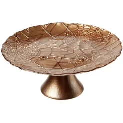 Plat de présentation Halloween en verre Ø21cm