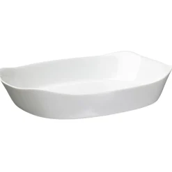 Plat rectangulaire en opale couleur blanc 30x22cm