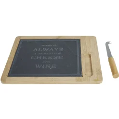 Plateau à fromage ardoise et 1 couteau