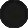 Plateau antidérapant rond noir