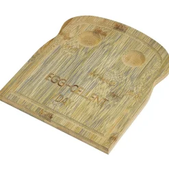 Plateau avec 2 emplacements à oeufs en bambou 24x20cm