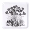 Plateau carré mélaminé motif arbre gris et blanc 33x33cm