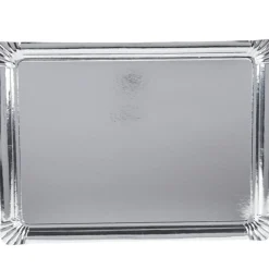 Plateau carton argenté x3