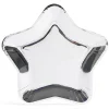 Plateau carton étoile argenté Ø24,5cm x6