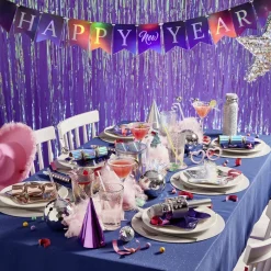 Plateau carton étoile argenté Ø24,5cm x6