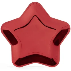 Plateau carton étoile rouge Ø24,5cm x6