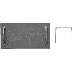 Plateau de service en ardoise avec 2 anses et lyre