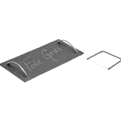 Plateau de service en ardoise avec 2 anses et lyre