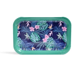 Plateau de service en carton motif tropical x 5