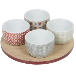 Plateau de service et bols carreaux de ciment 4 design