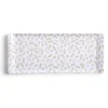 Plateau de service rectangulaire mélaminé blanc motif feuillage doré 18x37,5cm