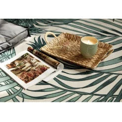 Plateau en jacinthe tressé naturel