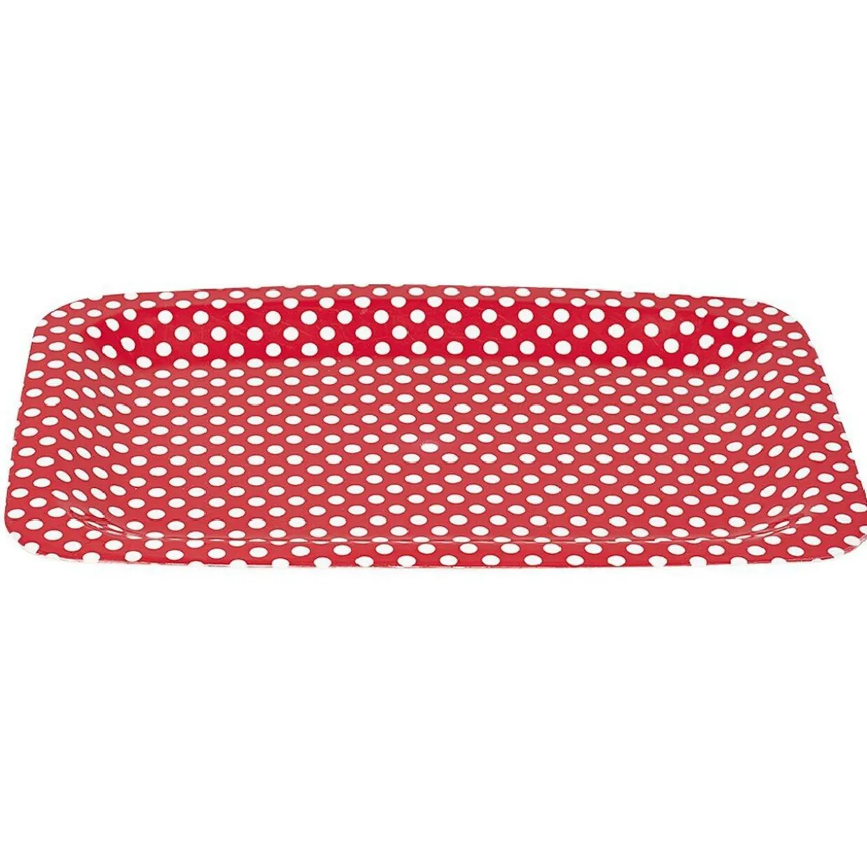 Plateau en plastique à motif pois