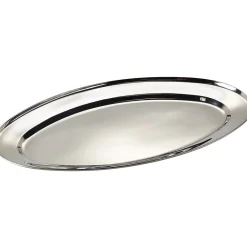 Plateau ovale argenté