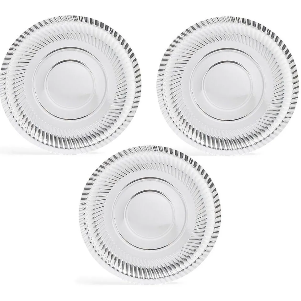 Plateau présentation carton argenté x3